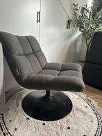 Dutchbone stoel fauteuil donkergrijs, Huis en Inrichting, Fauteuils, Ophalen, Gebruikt, Minder dan 75 cm, Metaal