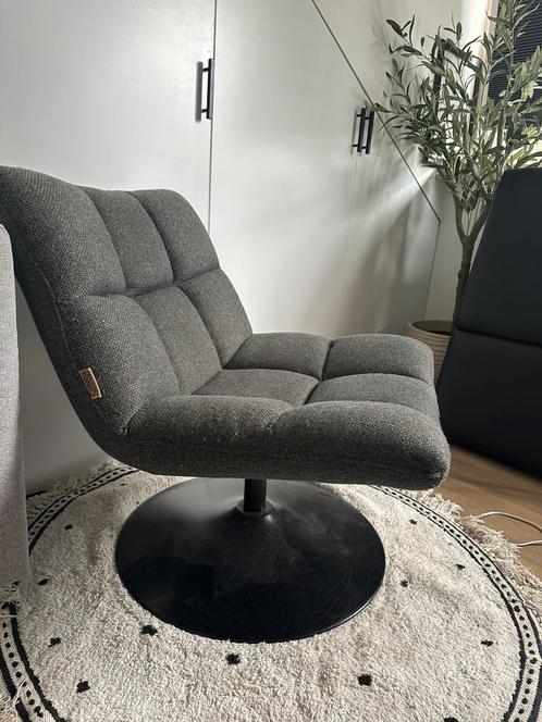 Dutchbone stoel fauteuil donkergrijs, Huis en Inrichting, Fauteuils, Gebruikt, Metaal, 50 tot 75 cm, Minder dan 75 cm, Ophalen