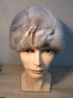 Vintage grijze bontmuts, Ophalen of Verzenden, Gedragen, Sjaal