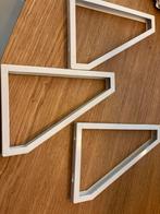 3x Ikea ekby lerberg wandsteun wandbeugel wit metaal, Verzenden, Nieuw