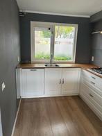 Complete keuken te koop, Huis en Inrichting, Keuken | Complete keukens, Ophalen, Gebruikt, Wit, Hoekkeuken