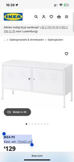 IKEA PS Kast, wit, 119x63 cm, Ophalen, 50 tot 100 cm, Zo goed als nieuw, Minder dan 100 cm