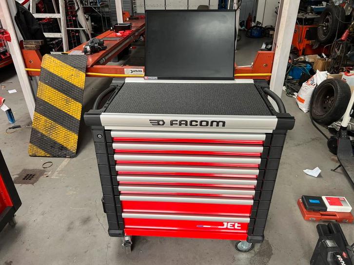 Facom Jet 4 Gereedschapswagen met foam inlays, Doe-het-zelf en Verbouw, Gereedschapskisten, Zo goed als nieuw, Gevuld, Ophalen