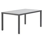 Glazen tuintafel grijs, Ophalen, Gebruikt, Rechthoekig, Aluminium