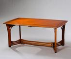 Schuitema Art Nouveau eettafel en 4 stoelen, Gebruikt, 100 tot 150 cm, Eikenhout, Vijf personen of meer