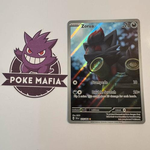 Zorua 075/064 Shrouded Fable, Hobby en Vrije tijd, Verzamelkaartspellen | Pokémon, Zo goed als nieuw, Losse kaart, Ophalen of Verzenden