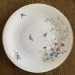 Ronde schaal, sierbord bloemen vlinders; 32 cm; Seltmann Wei, Ophalen of Verzenden, Gebruikt, Porselein, Schaal of Schalen