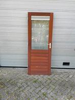 Hardhouten buitendeur 78x201,5, Doe-het-zelf en Verbouw, Deuren en Horren, Ophalen, Gebruikt, Minder dan 80 cm, Buitendeur