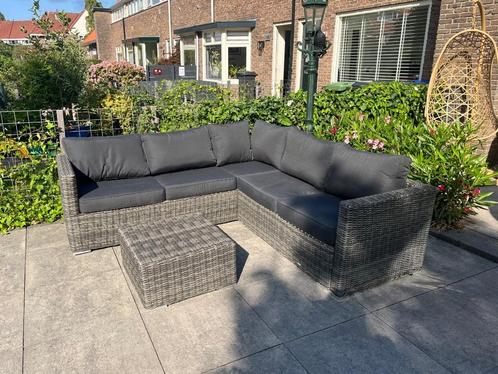 Wicker tuinbank/ loungebank, Tuin en Terras, Tuinsets en Loungesets, Zo goed als nieuw, Loungeset, Wicker, 5 zitplaatsen, Bank