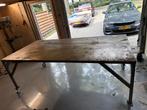 Robuuste stalen werktafel / lastafel 250 x 125 x 90, Doe-het-zelf en Verbouw, Werkbanken, Ophalen of Verzenden, Gebruikt, 120 tot 170 cm