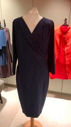 LaDress m zgan jurk navy travelstof met overslag, Blauw, Ophalen of Verzenden, Zo goed als nieuw, Knielengte