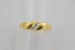 14 karaat gouden ring met Diamant 1014-G, 18 tot 19, Eu, Gebruikt, Eu
