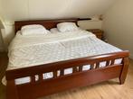 Net Mahonie houten bed, Huis en Inrichting, Ophalen, Zo goed als nieuw, Tweepersoons