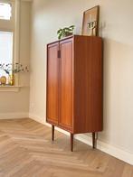 Vintage wandmeubel teak hout legkast jaren 50/60, Ophalen, Teakhout, Minder dan 150 cm, 150 tot 200 cm