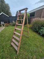 Houten Ladder - Gebruikt, Doe-het-zelf en Verbouw, Ladders en Trappen, Ophalen, Gebruikt, Ladder, Minder dan 2 meter