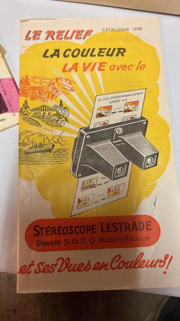 LESTRADE Stereoscoop met Dia's & Catalogus 1970, Antiek en Kunst, Curiosa en Brocante, Ophalen of Verzenden