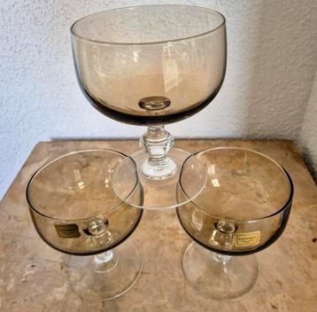 3 x Luminarc rookglas  beschikbaar voor biedingen