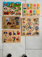 Houten Puzzels - Educatief Speelgoed, Ophalen, 2 tot 4 jaar, Meer dan 50 stukjes, Zo goed als nieuw
