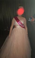 Feestjurk / Verlovingsjurk - Prachtige Galajurk, Kleding | Dames, Galajurk, Beige, Ophalen, Maat 38/40 (M)