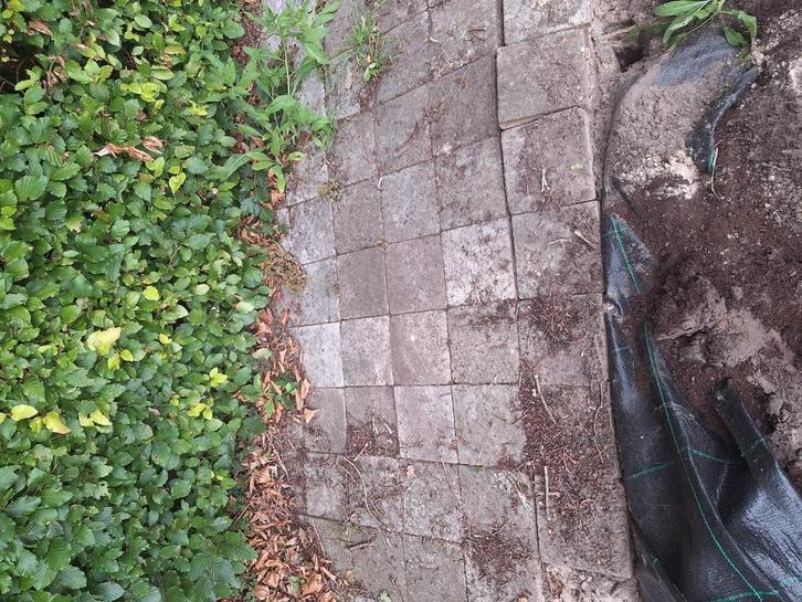 Kloostermoppen terrastegels natuursteen 20x20, Tuin en Terras, Tegels en Klinkers, Gebruikt, Terrastegels, Natuursteen, 10 m² of meer