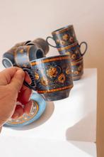 Vintage Bavaria Winterling koffie/thee-set in kobaltblauw, Ophalen, -, -, Zo goed als nieuw