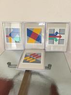 Moderne kunst, Stankowski, 4 stuks in lijst, Antiek en Kunst, Ophalen