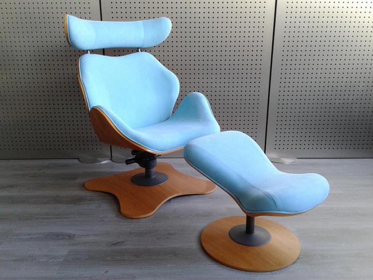 Variér (Stokke) Tok (Turquoise), Prachtig!, Huis en Inrichting, Fauteuils, Zo goed als nieuw, Hout, Metaal, Stof, Overige materialen