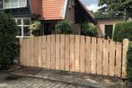 Hardhouten Boogpoort voorzien van gepoedercoate gehengen, Tuin en Terras, Tuinhekken en Hekwerk, Ophalen, Met poort, Nieuw, Tuinhek
