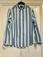 H&M blauw-wit overhemd maat M, Blauw, Zo goed als nieuw, H&M, Halswijdte 39/40 (M)