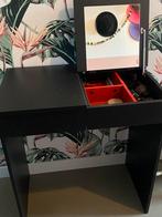 Zwarte Toilettafel met spiegel - Zo goed als nieuw, Ophalen, 50 tot 100 cm, Zo goed als nieuw, Minder dan 100 cm