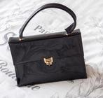 Vintage dames handtas - Zwart lak, Ophalen of Verzenden, Zo goed als nieuw, Zwart, Handtas
