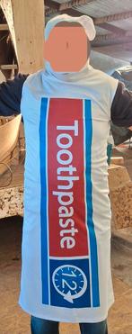 verkleedpak tandpasta tube 2x pak, Hobby en Vrije tijd, Feestartikelen | Verhuur, Ophalen of Verzenden, Gebruikt, Carnaval