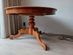 Ronde houten antieke tafel, Huis en Inrichting, Tafels | Bijzettafels, Ophalen, Gebruikt, 75 cm of meer, 60 cm of meer