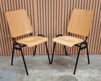 82 x kantine stoelen hout metaal vergaderstoelen cafe horeca, Zwart, Ophalen of Verzenden, Zo goed als nieuw, Vijf, Zes of meer stoelen