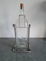 vintage kantelbare flessenhouder met grote fles - uniek, Ophalen of Verzenden, Huis en Inrichting