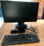Thuiswerkset - 23 inch HP beeldscher, docking station, Computers en Software, Dockingstations, Ophalen of Verzenden, Gebruikt