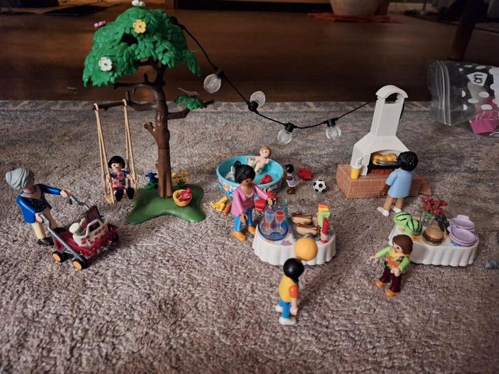 Playmobil City Life 9272 - Familie feest met BBQ, Kinderen en Baby's, Speelgoed | Playmobil, Gebruikt, Complete set, Ophalen of Verzenden