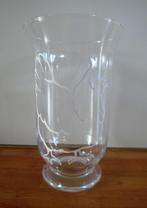 Grote glazen vaas met afbeelding van een kip, Huis en Inrichting, Ophalen of Verzenden, Zo goed als nieuw, Glas, Minder dan 50 cm