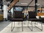 4 Nieuw Jess Design Stoel Largo eetkamerstoelen bruin stof, Huis en Inrichting, Nieuw, Vier, Stof, Ophalen of Verzenden