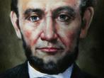 Een fraai handgeschilderd portret van Abraham Lincoln, Ophalen of Verzenden