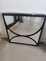 Zilver spiegelglas / silver glass mirror - black frame., Ophalen, Vierkant, Nieuw, Minder dan 100 cm
