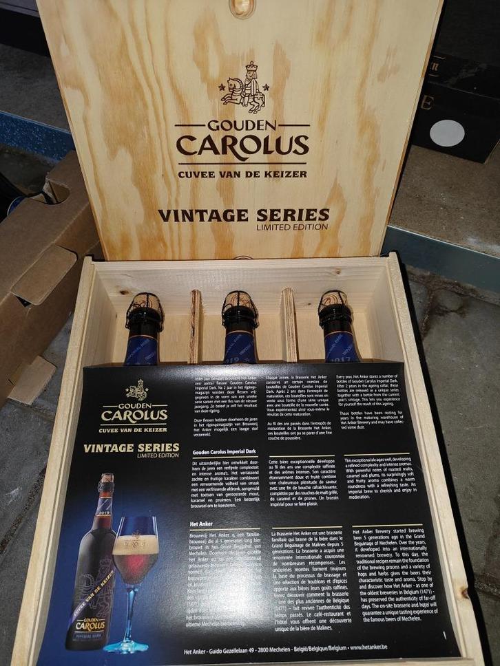 Gouden Carolus Cuvee van de keizer Vintage 2x 2017 & 1x 2019, Verzamelen, Biermerken, Nieuw, Flesje(s), Overige merken, Ophalen