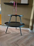 Set van 2 Ronde Zwarte Salontafels, Ophalen, Gebruikt, 50 tot 100 cm, Rond