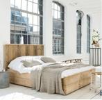 Bed 160x220, Ophalen, Beige, Steigerhout, Tweepersoons