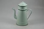 Mooie grote brocante emaille koffiepot met filter., Ophalen of Verzenden