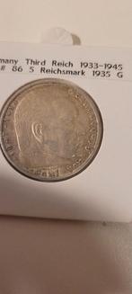 Duitsland 1935G 5 Reichsmark, Postzegels en Munten, Ophalen of Verzenden