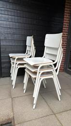 Zuiver Back to School stoelen 6 stuks, Ophalen, Wit, Metaal, Zo goed als nieuw
