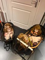 Oude poppenwagens met poppen, Ophalen