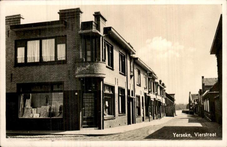 Yerseke - Vierstraat, Verzamelen, Ansichtkaarten | Nederland, Ongelopen, Zeeland, Voor 1920, Ophalen of Verzenden