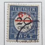 Nederland port P30 overdruk in rood, Ophalen of Verzenden, T/m 1940, Gestempeld